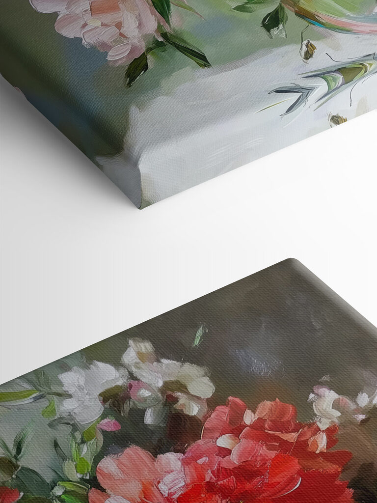 Painting of flowers in a vase Painting of flowers in a vase