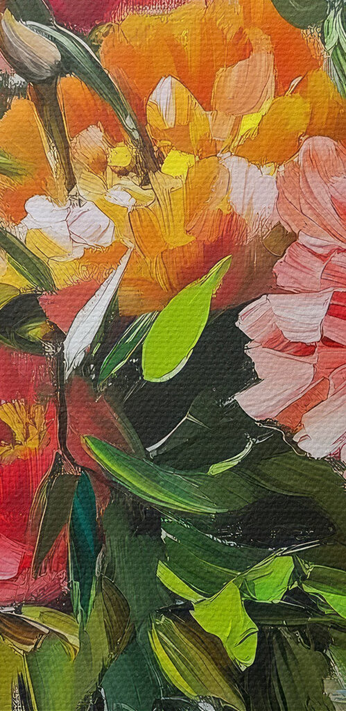 Painting of flowers in a vase Painting of flowers in a vase