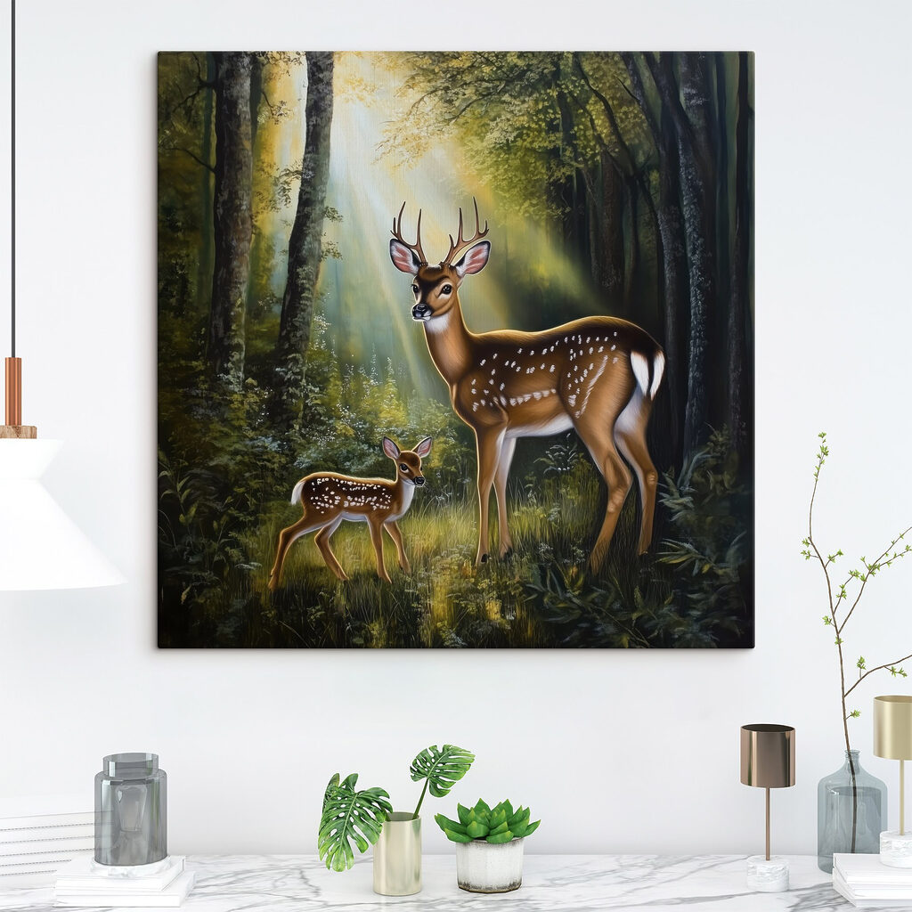 Deer in the woods