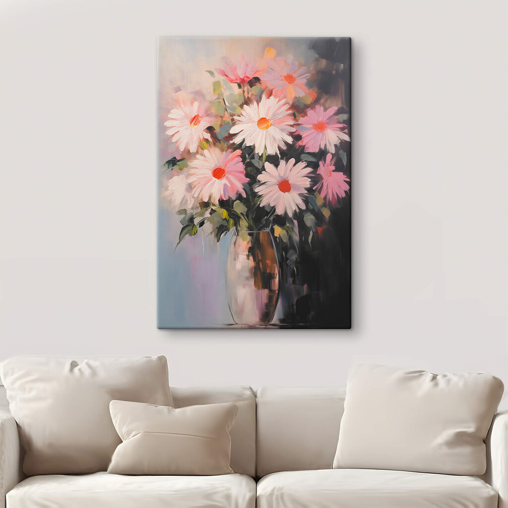 Painting of flowers in a vase