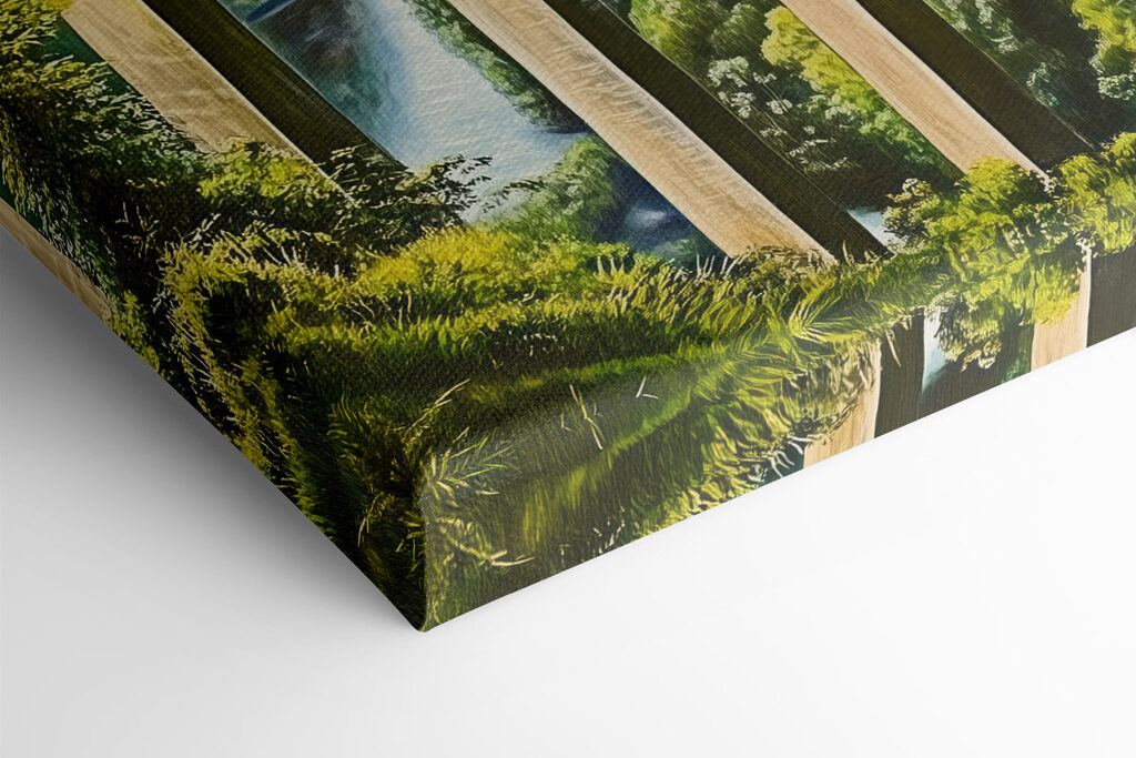 Train on a bridge over a river