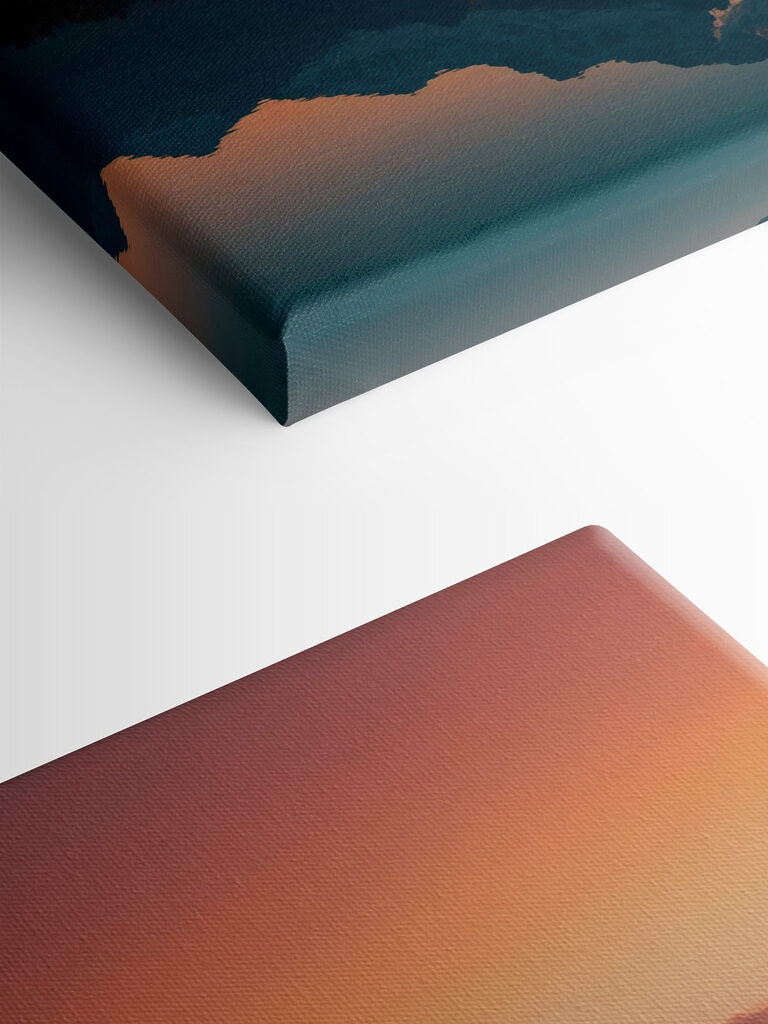 Mountain range with flowers and a lake