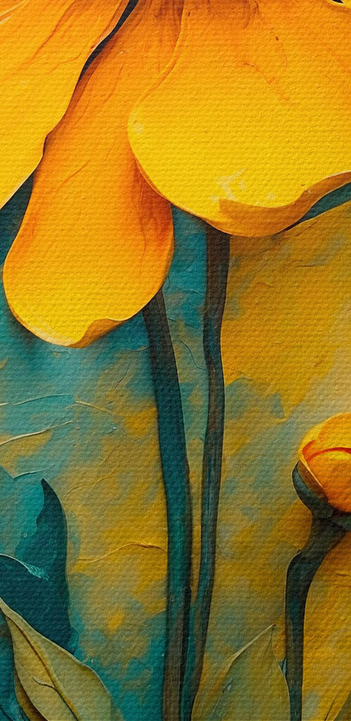 Painting of a flower Painting of a flower
