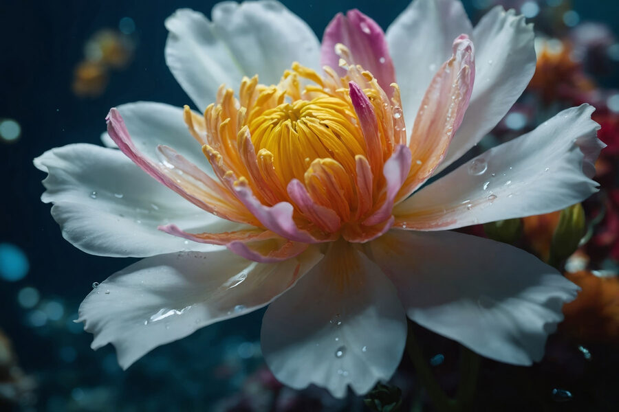 Delicate petals in tranquil waters Delicate petals in tranquil waters