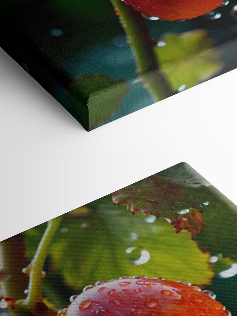 Bunch of grapes with water droplets on them