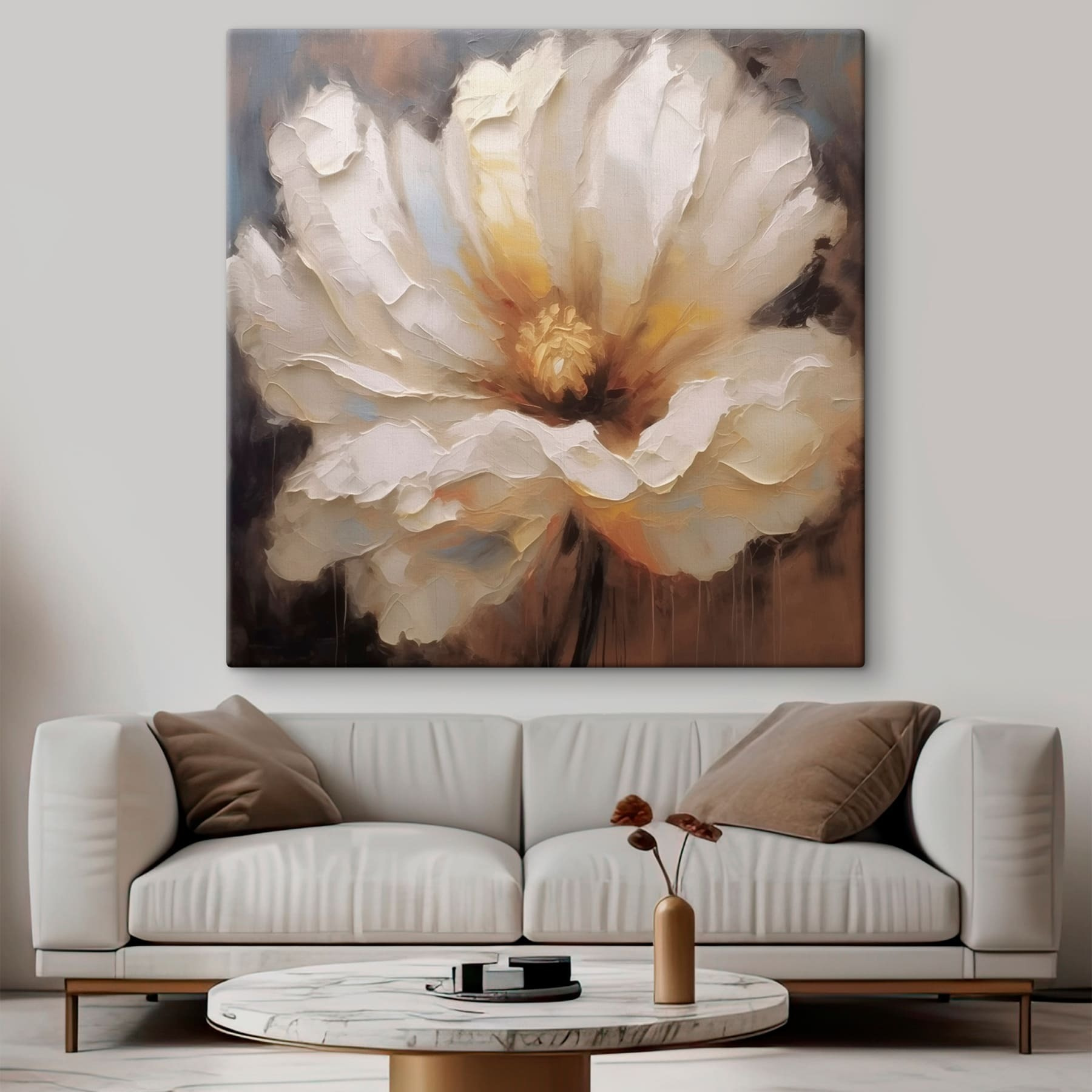 Painting of a white flower Painting of a white flower