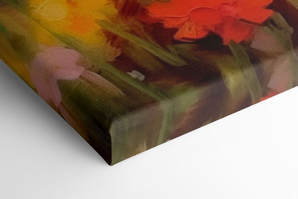 White rabbit in a flower field