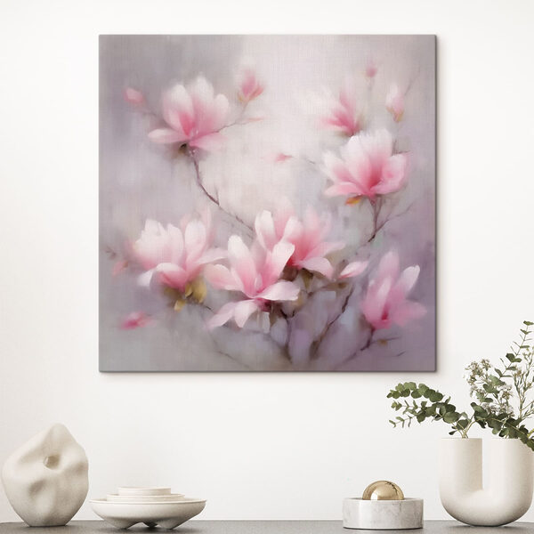 Painting of pink flowers Painting of pink flowers