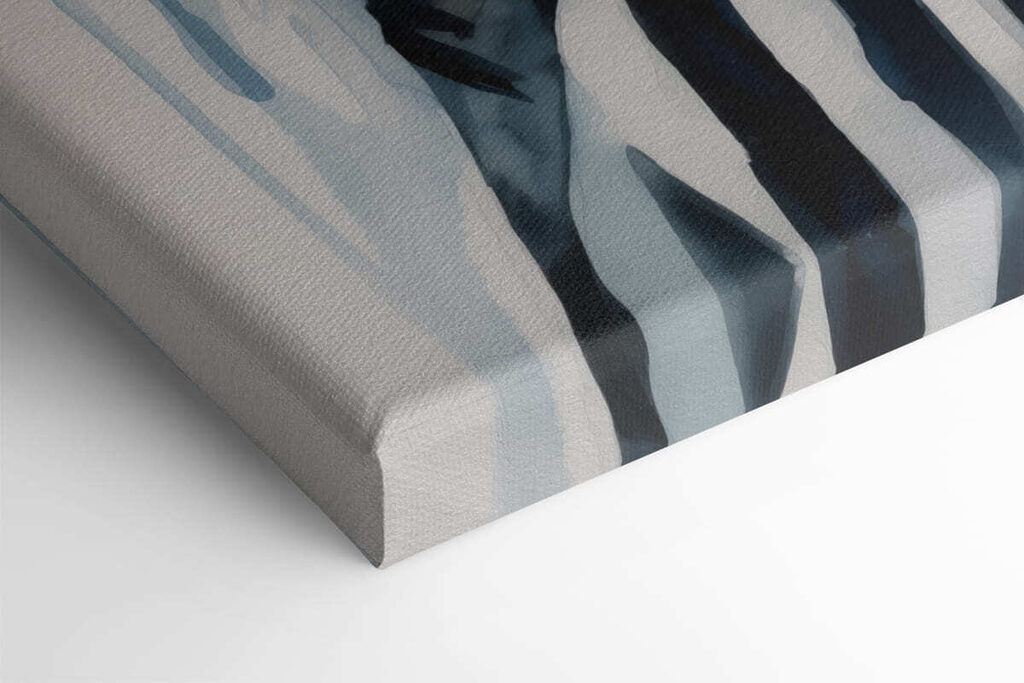 Woman in a black and white dress