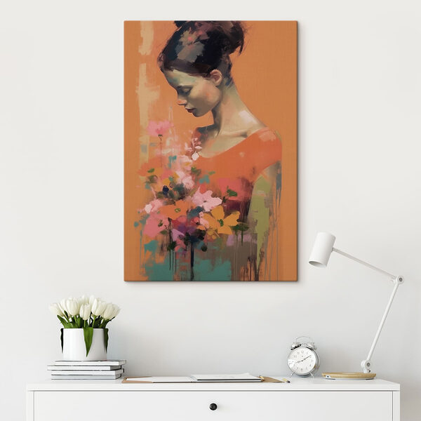 Woman holding flowers Woman holding flowers
