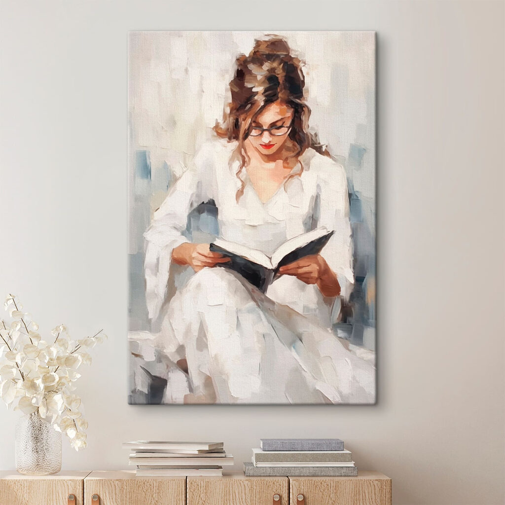 Woman reading a book