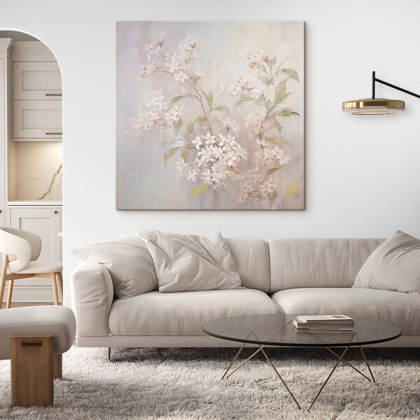 Painting of flowers on a branch Painting of flowers on a branch