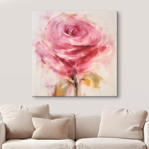 Painting of a pink rose Painting of a pink rose