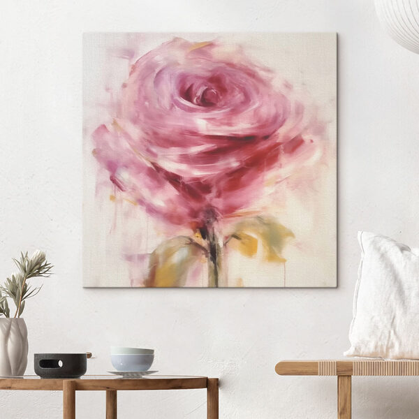 Painting of a pink rose Painting of a pink rose