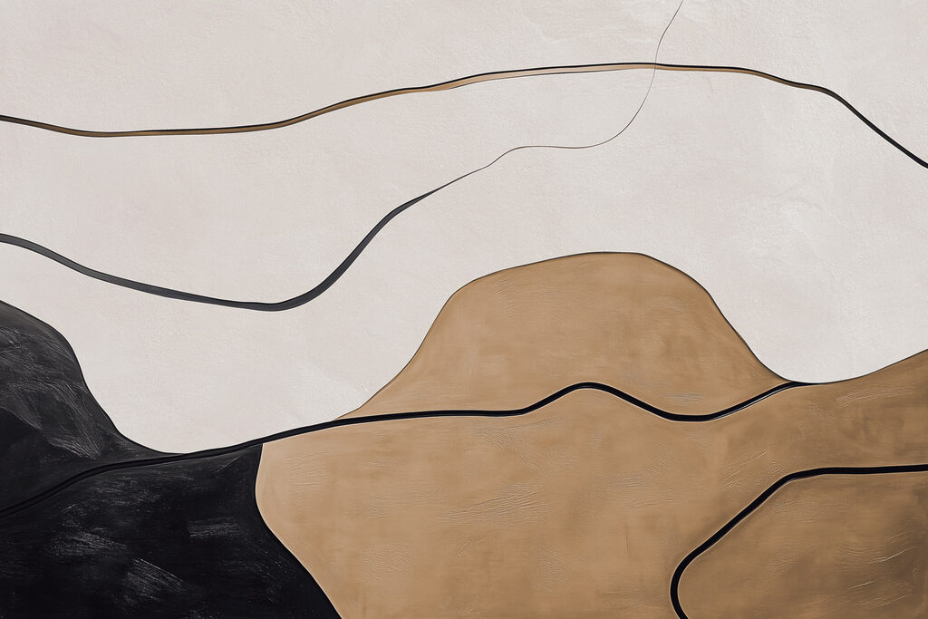 Black and white and brown lines