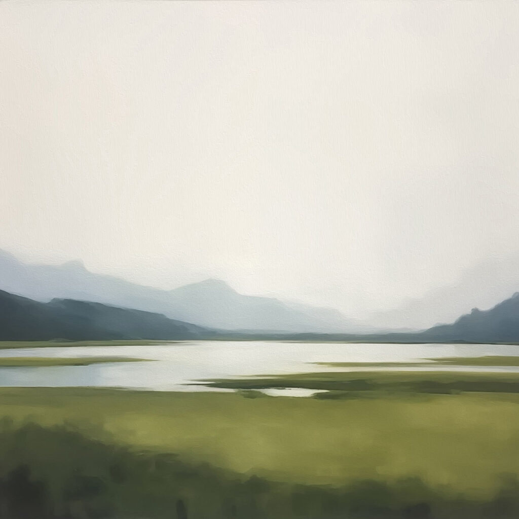 Lake surrounded by mountains