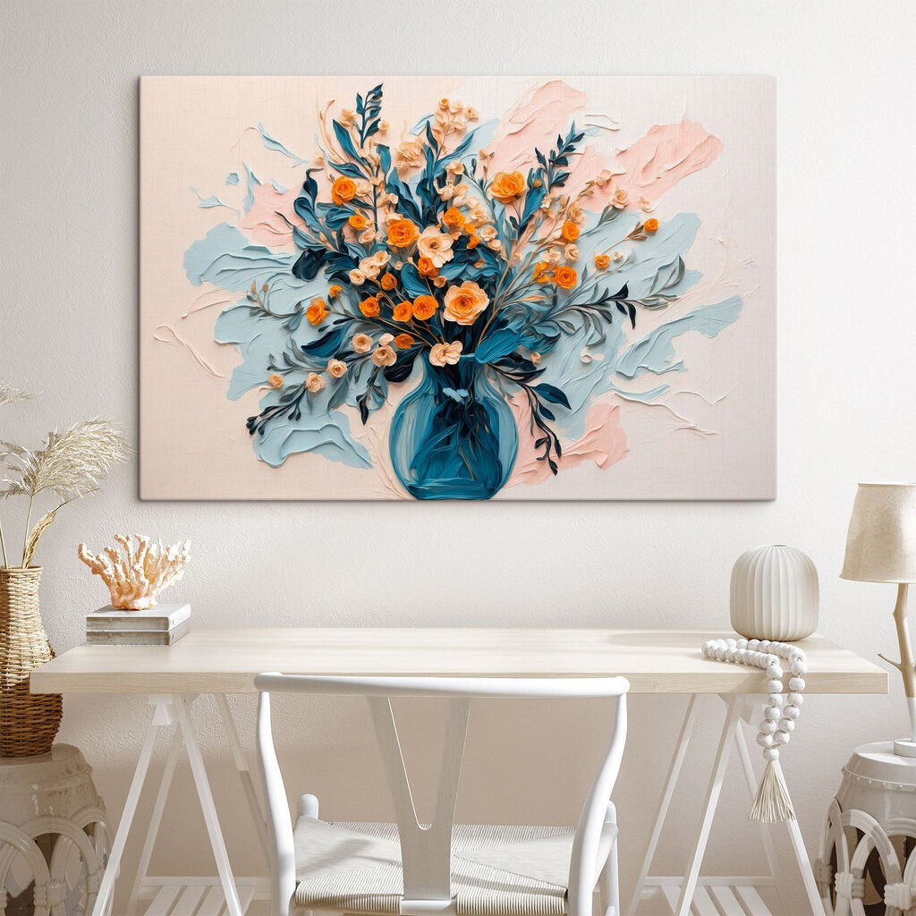 Painting of flowers in a vase Painting of flowers in a vase
