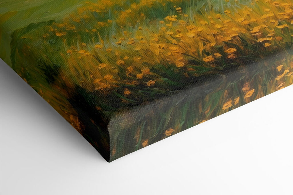 Field of flowers and mountains Field of flowers and mountains