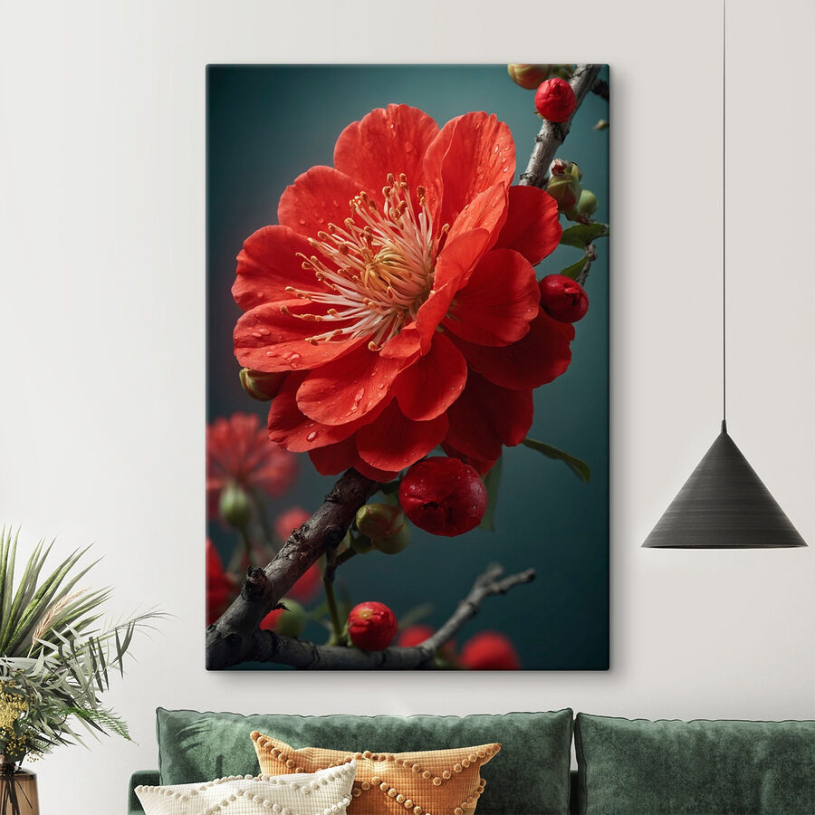 Vibrant bloom with delicate water droplets Vibrant bloom with delicate water droplets