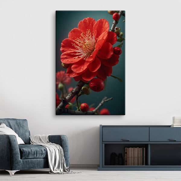 Vibrant bloom with delicate water droplets Vibrant bloom with delicate water droplets