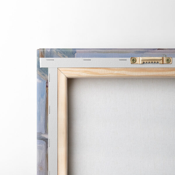 Painting of a window with flowers in it Painting of a window with flowers in it