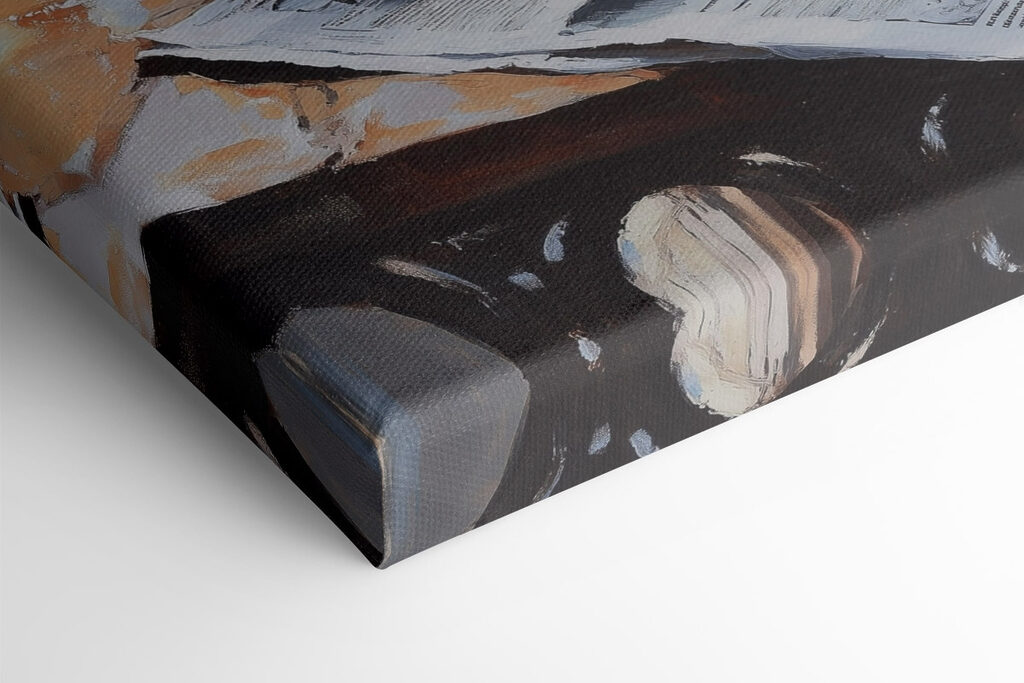 Cup of coffee and croissants on a table with buildings in the background Cup of coffee and croissants on a table with buildings in the background