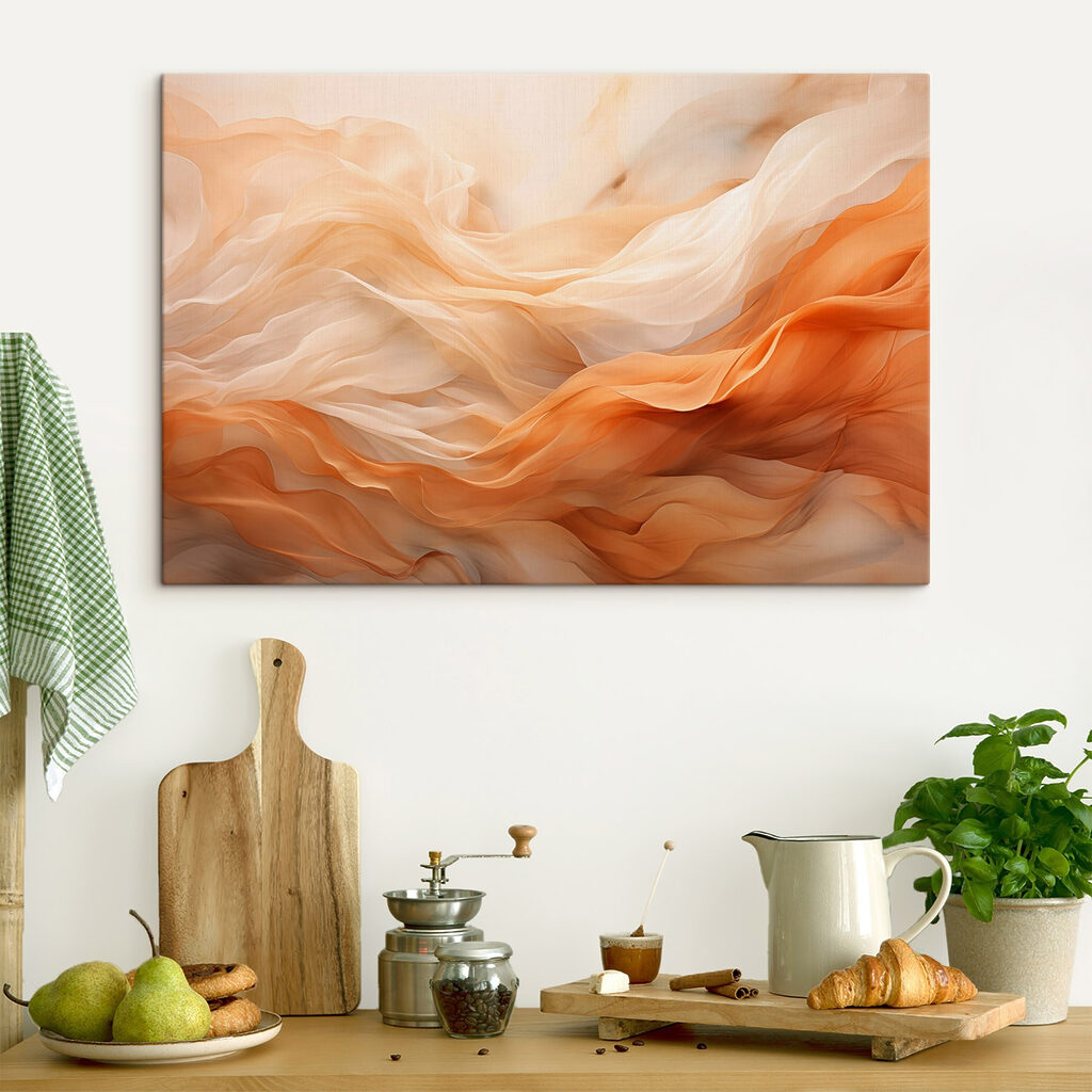 Gentle waves of flowing fabric