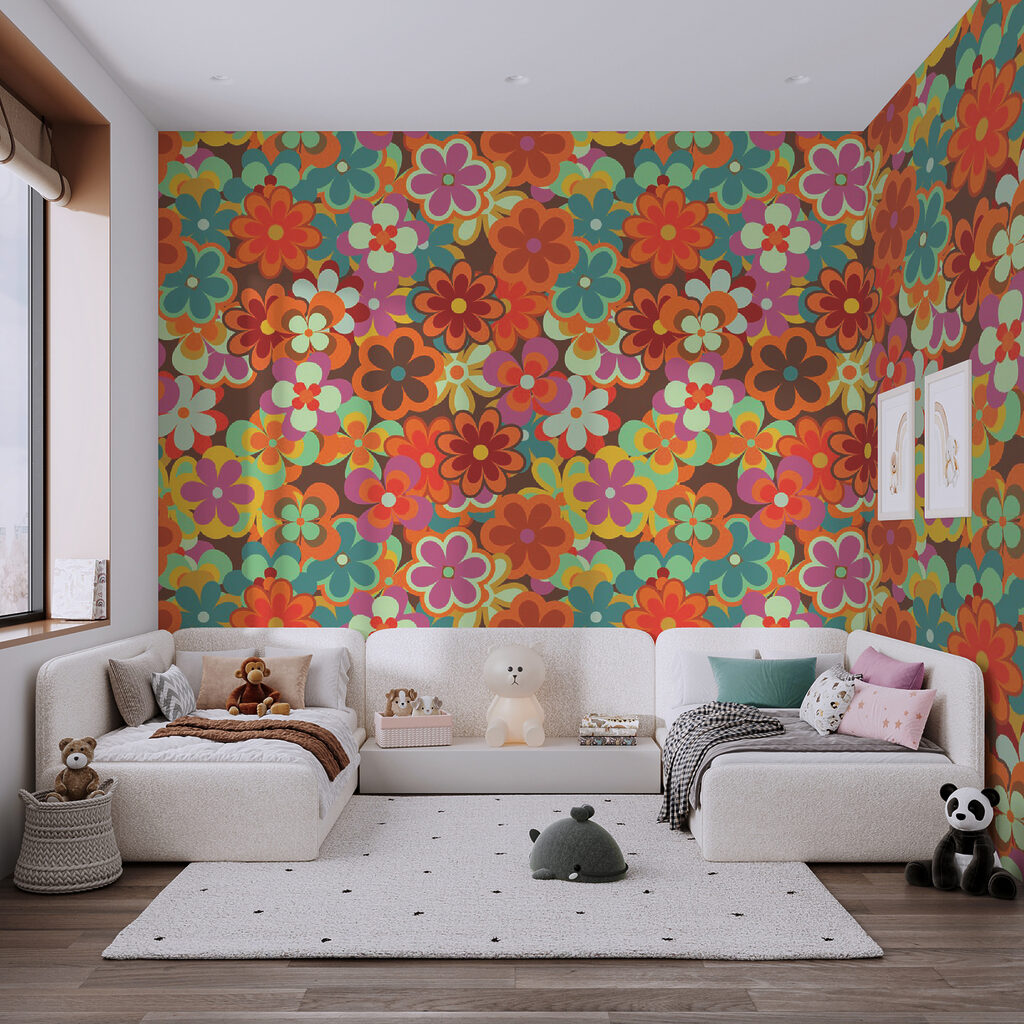 Group of colorful flowers