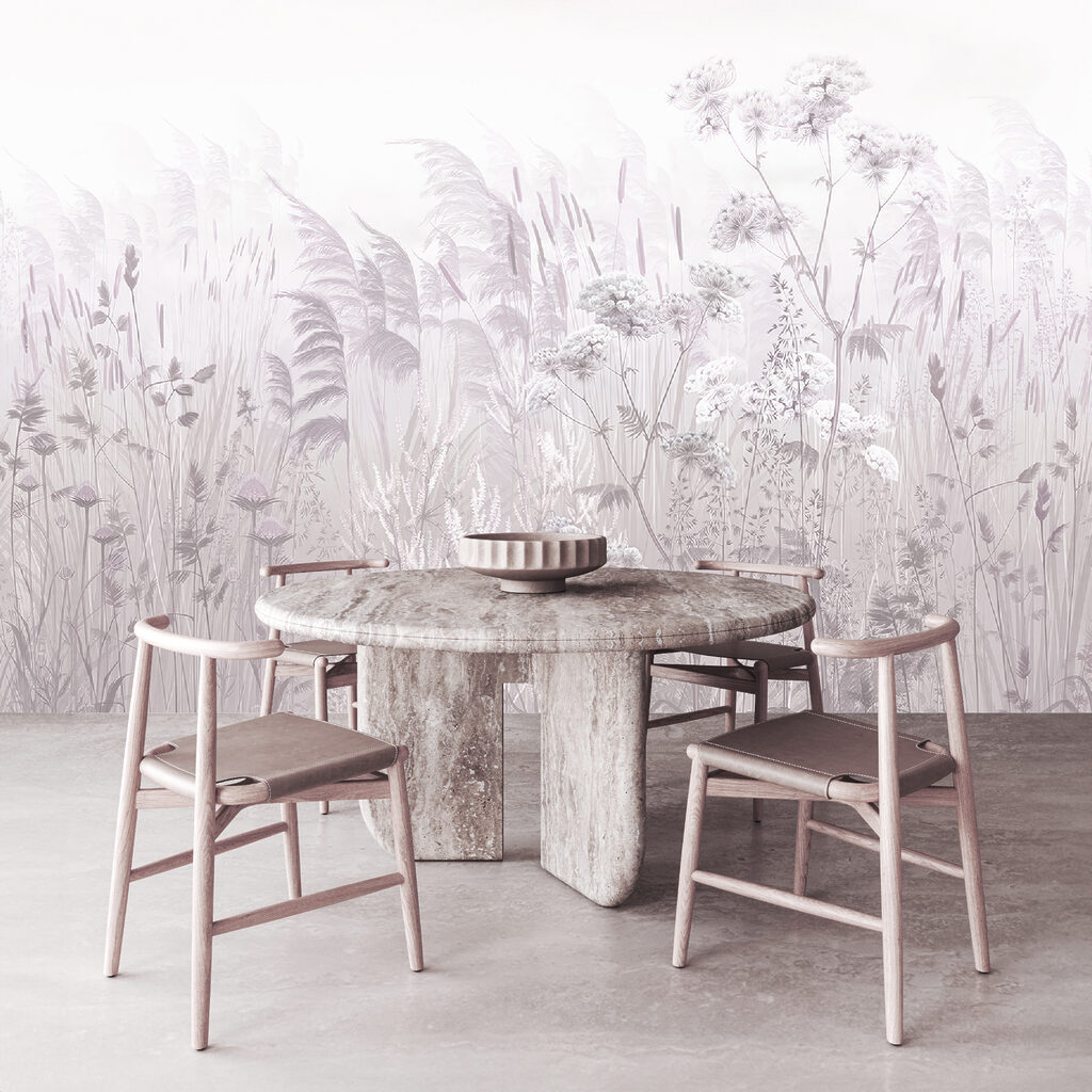 Field of flowers and plants