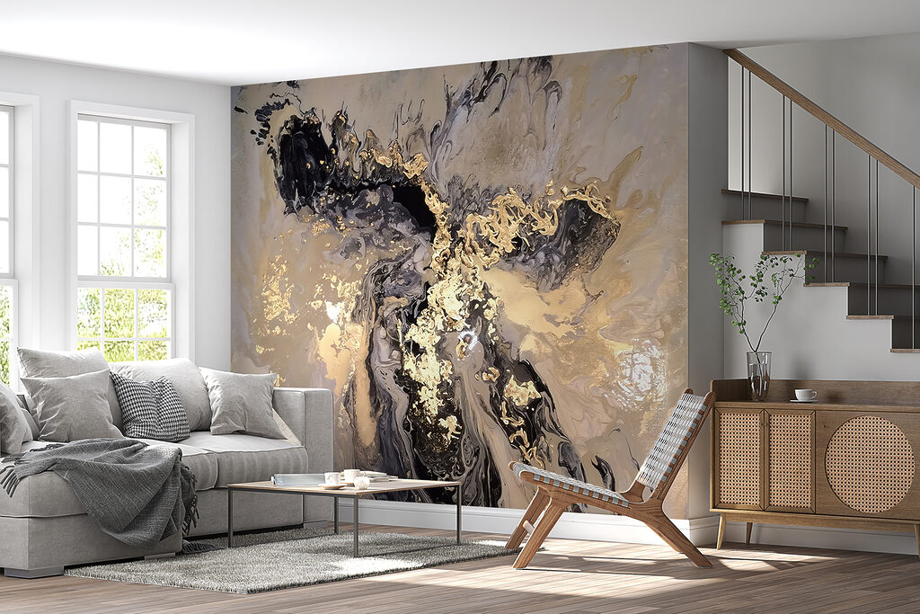 Ethereal swirls in metallic hues Ethereal swirls in metallic hues