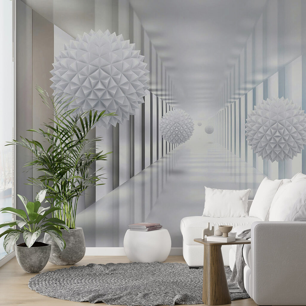 White room with white balls White room with white balls