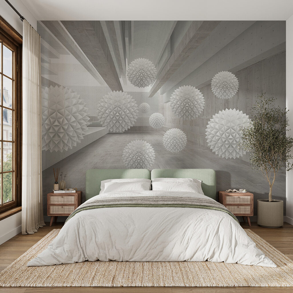 White balls in a room White balls in a room