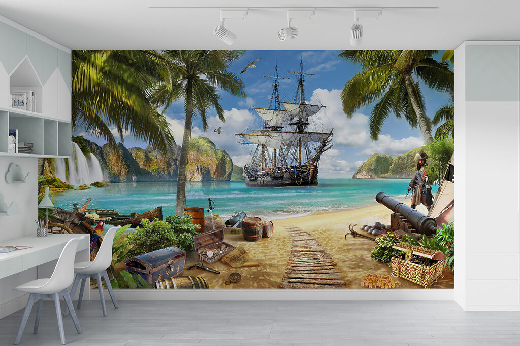 Pirate ship on a beach Pirate ship on a beach