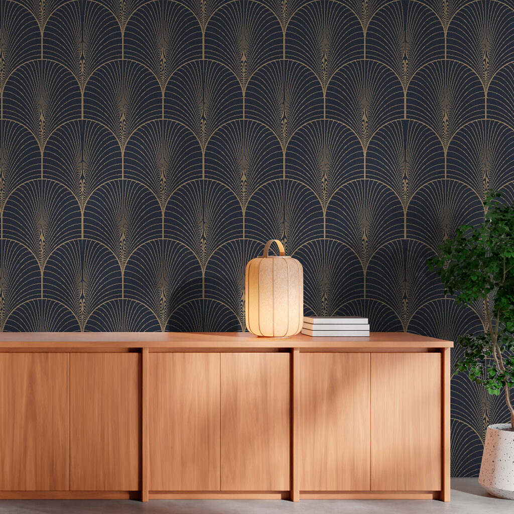 Elegant seamless midnight scallop pattern Elegant seamless midnight scallop pattern