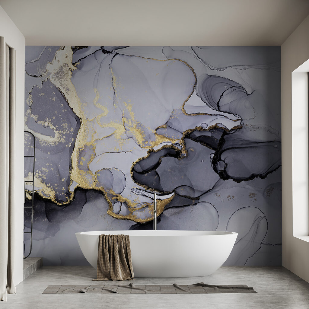 Abstract flowing patterns in muted hues