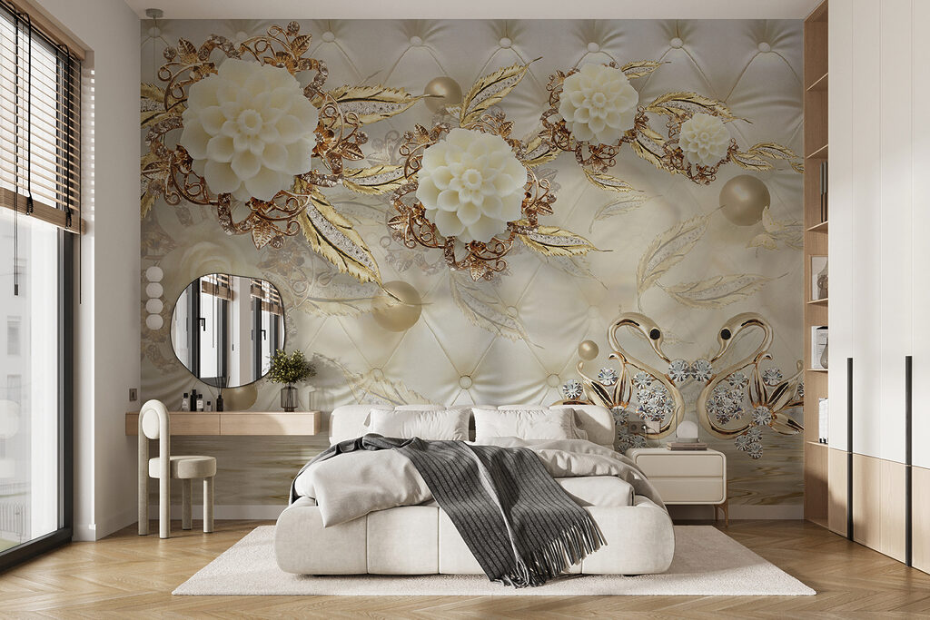 Elegant floral design on luxurious texture Elegant floral design on luxurious texture