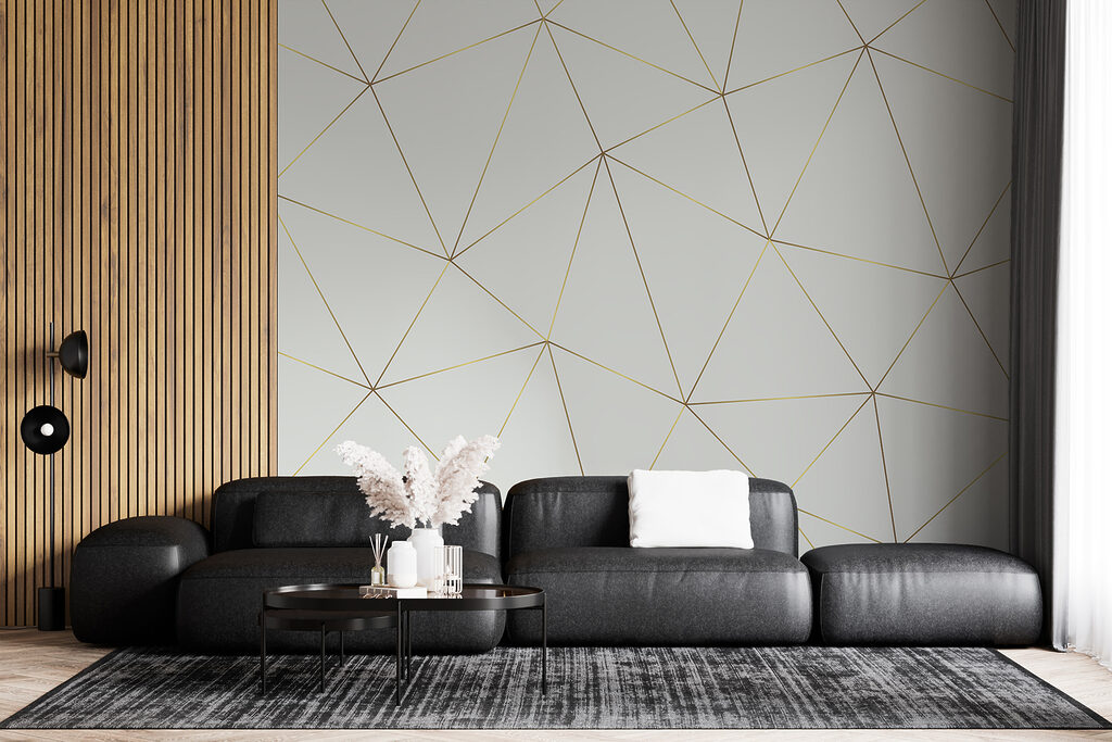 Yellow lines forming endless triangles