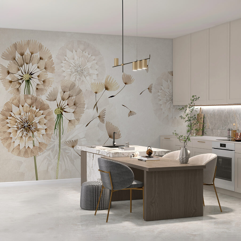 Delicate dandelions in soft hues Delicate dandelions in soft hues