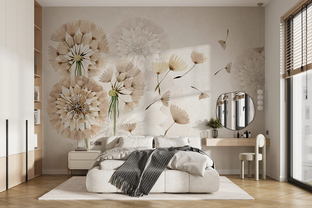 Delicate dandelions in soft hues Delicate dandelions in soft hues