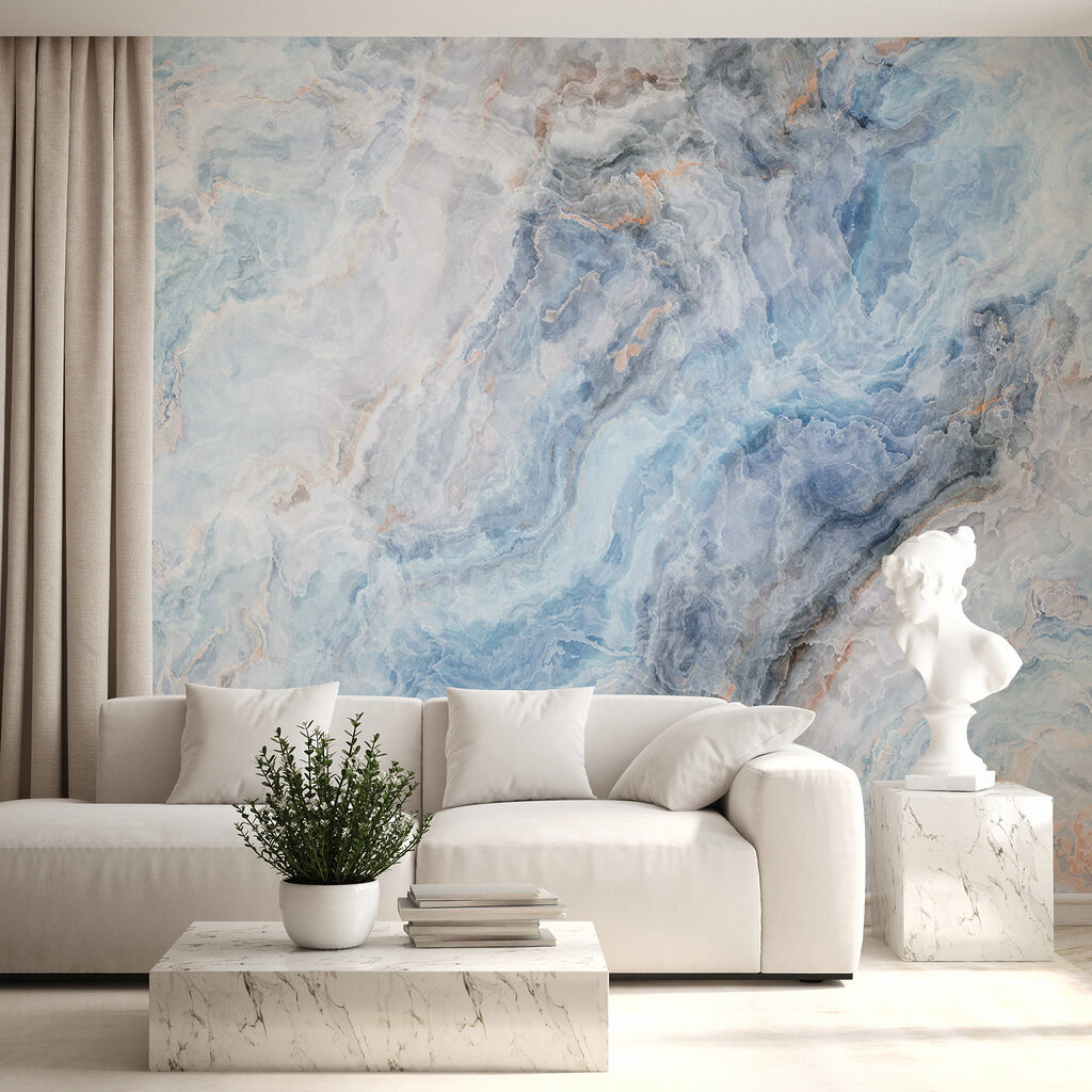 Fluid blues and soft, swirling textures Fluid blues and soft, swirling textures