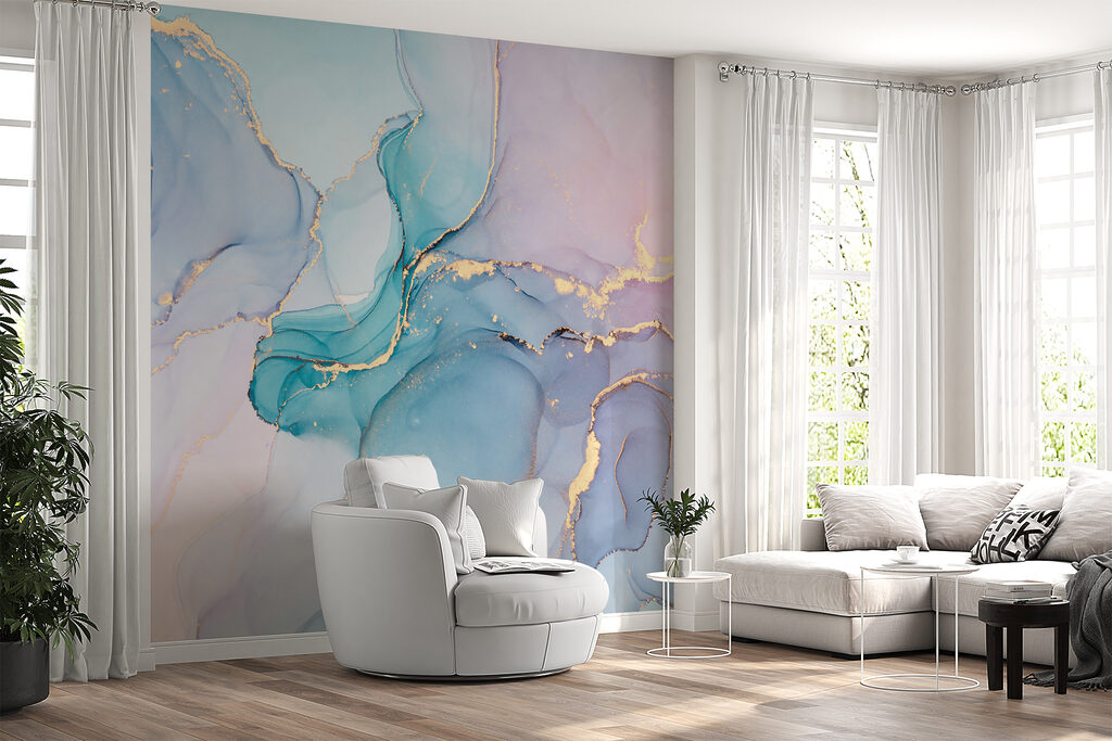 Serene abstract waves of cool colors Serene abstract waves of cool colors