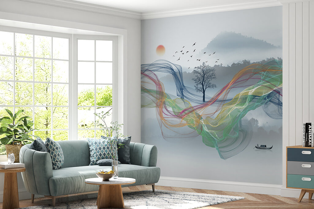 Colorful waves in the sky Colorful waves in the sky