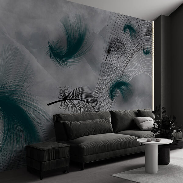 Elegant swirls of flowing feathers Elegant swirls of flowing feathers