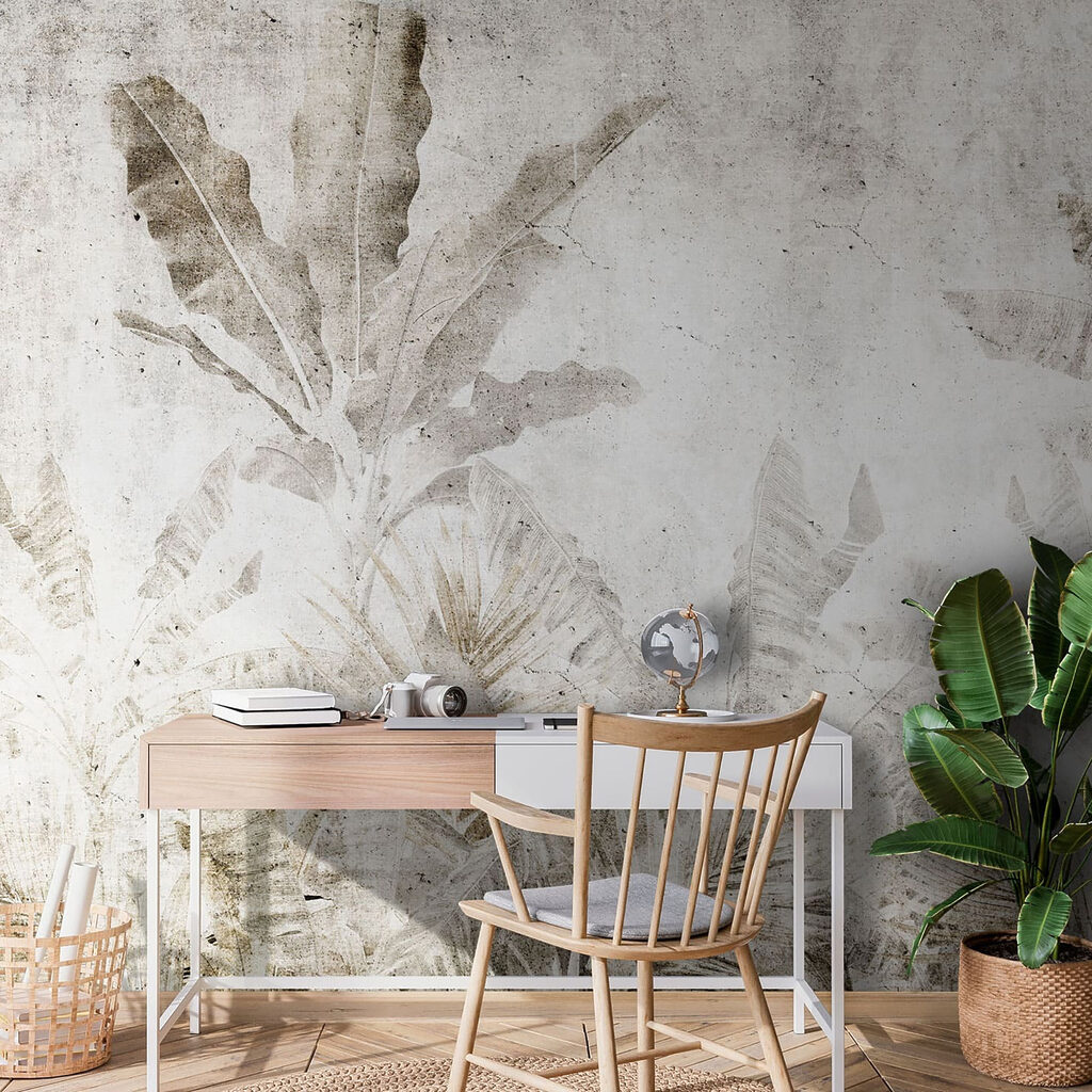 Faded leaves on a textured background