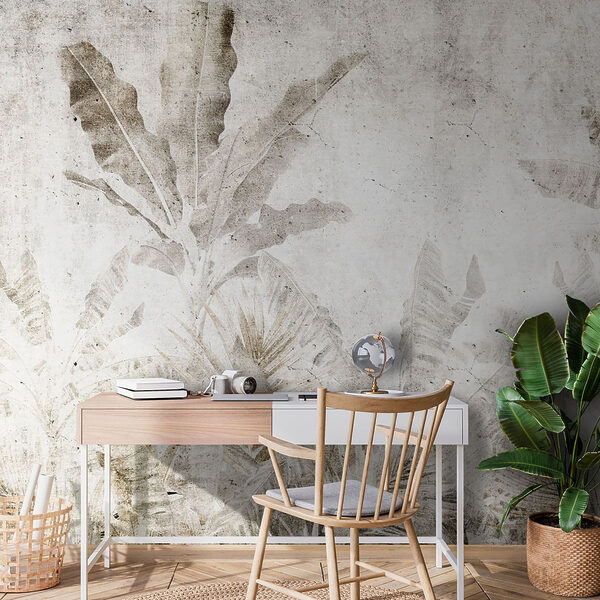 Faded leaves on a textured background