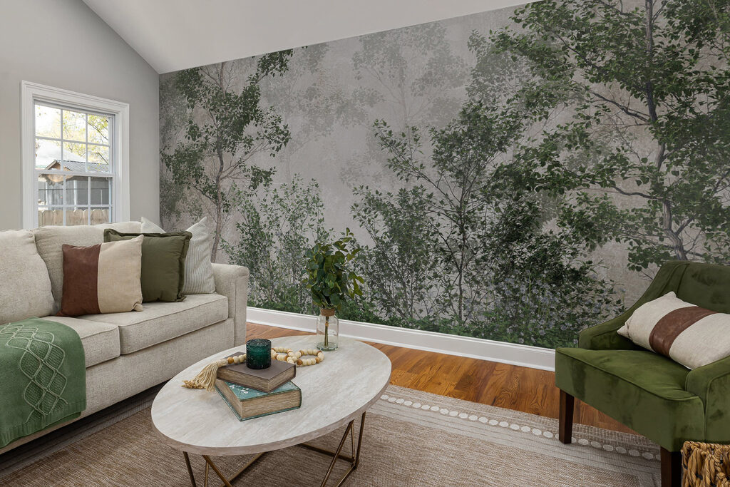 Group of trees with green leaves Group of trees with green leaves