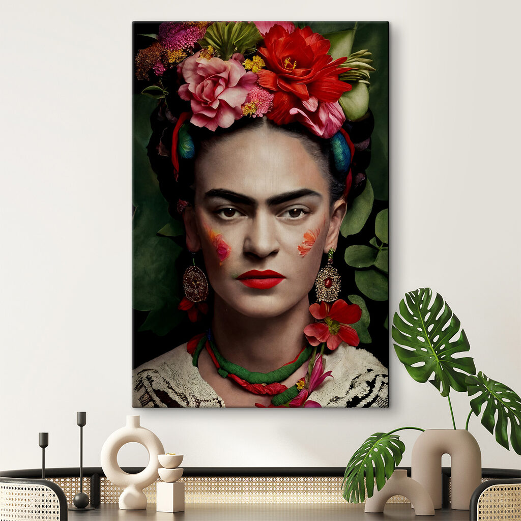A woman with flowers in her hair A woman with flowers in her hair