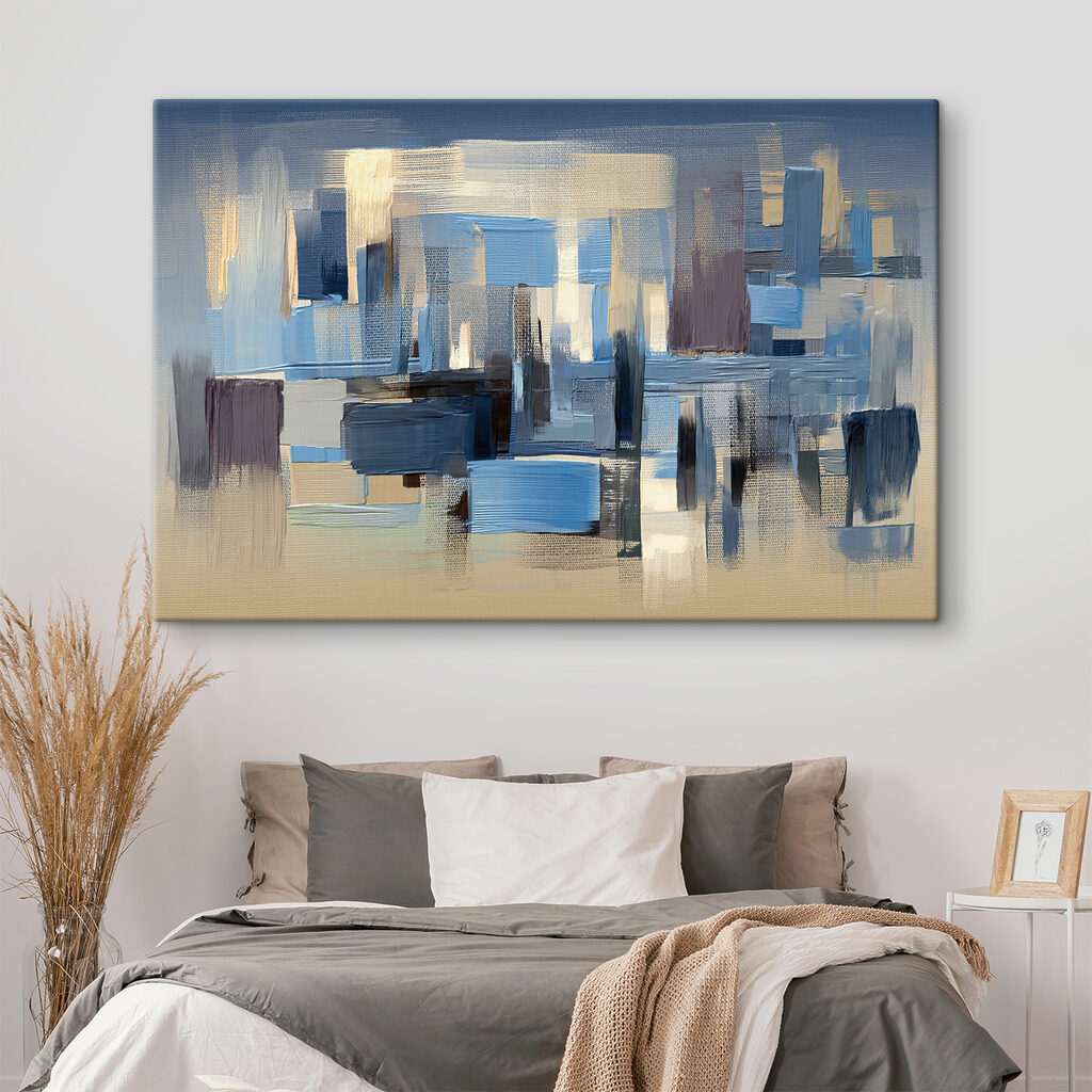 A painting of a city A painting of a city