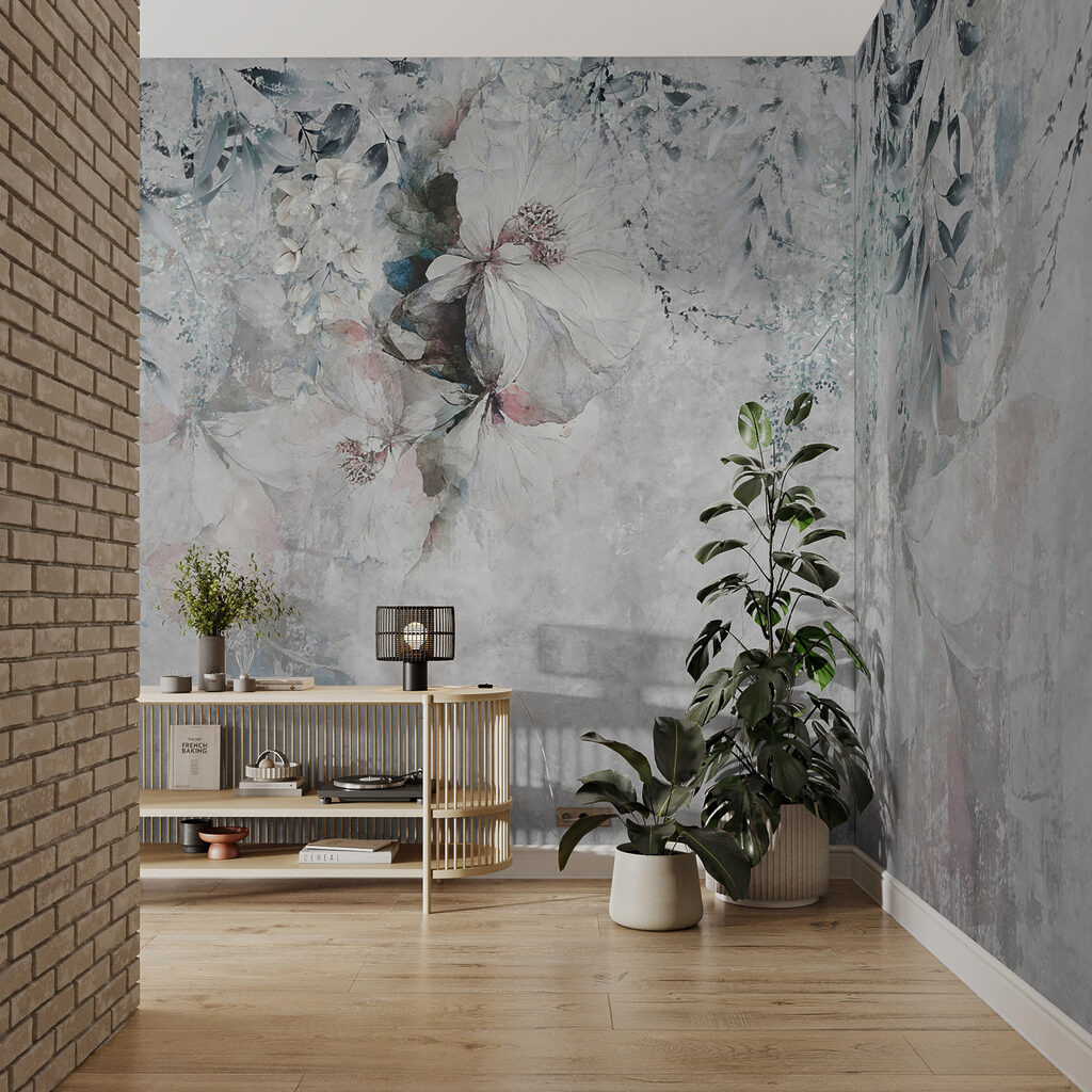 Painting of flowers and leaves Painting of flowers and leaves