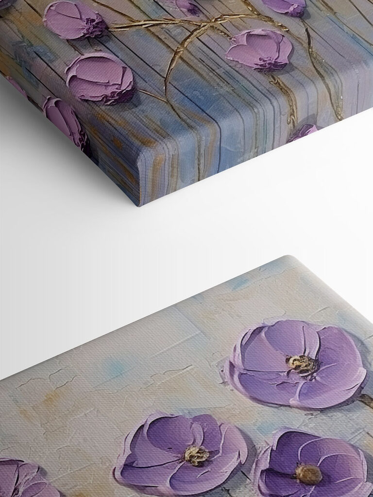 Painting of purple flowers Painting of purple flowers